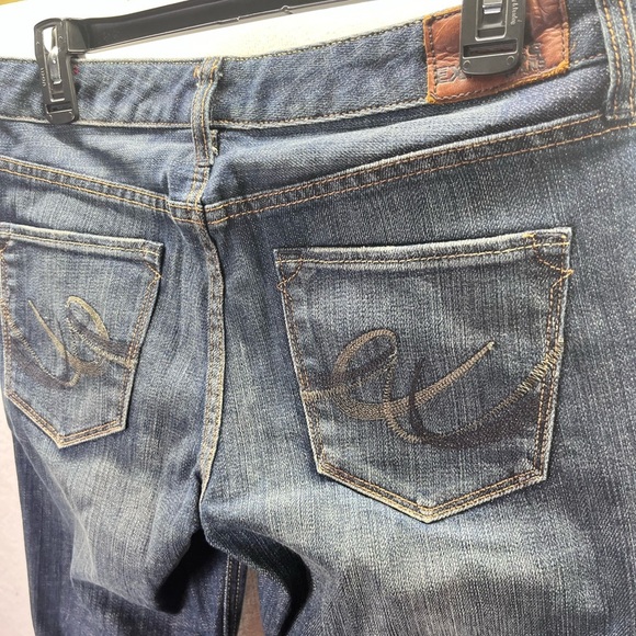 Express Jeans Stella Skinny Leg Jeans Womens 4 Long Blue Denim Darkwash 2539 - Picture 11 of 12